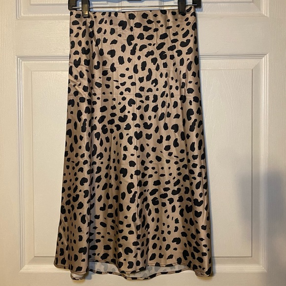 Leopard Print Midi Skirt Size Small - Picture 1 of 5